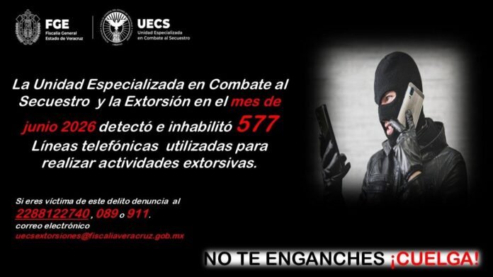 Inhabilitan 577 líneas telefónicas en junio empleadas por extorsionadores en Veracruz