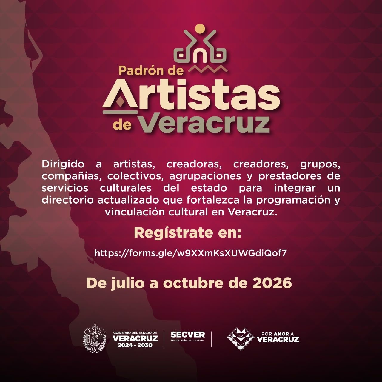 Convoca SECVER a integrar el Padrón de Artistas de Veracruz